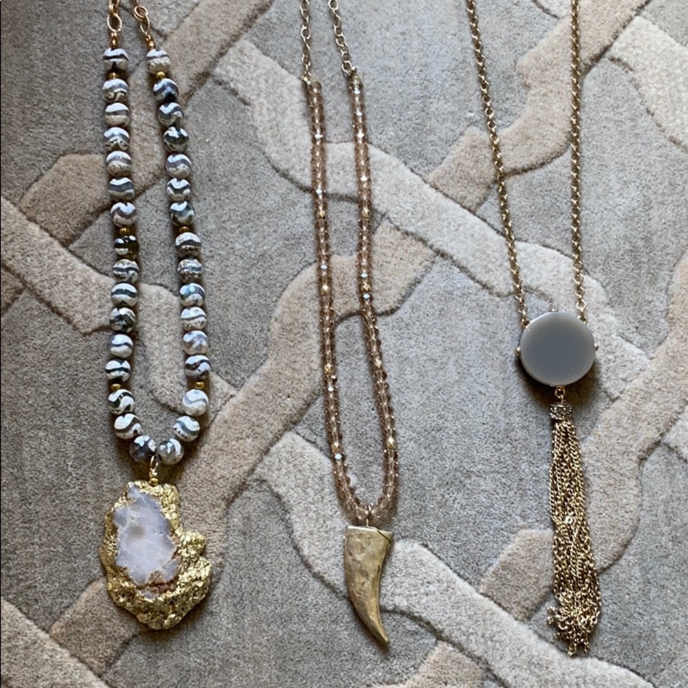 Set of 3 long necklaces